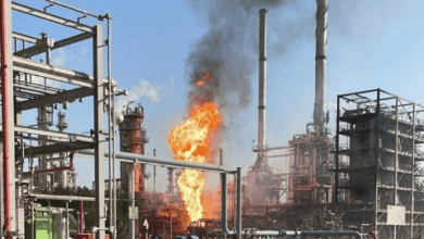 اندلاع حريق بمصفاة ميناء الأحمدي في الكويت