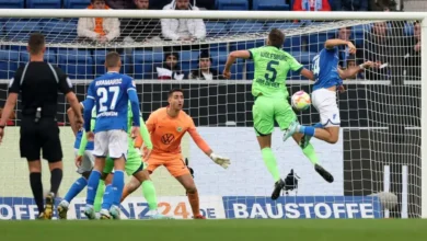 فولفسبورج يهزم هوفنهايم بنتيجة 2-1 بالدوري الألماني