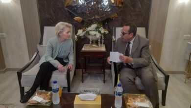 محافظ شمال سيناء ورئيسة المفوضية الأوروبية