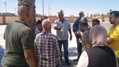 رئيس المدينة يتفقد المدرسة اليابانية ومشروع الحديقة المركزية بالعريش
