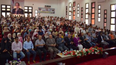 رئيس جامعة العريش يشهد حفل استقبال طلاب كلية الطب البيطرى