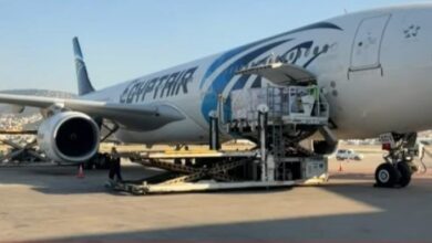 وصول طائرة مساعدات مصرية إلى مطار رفيق الحريري في بيروت