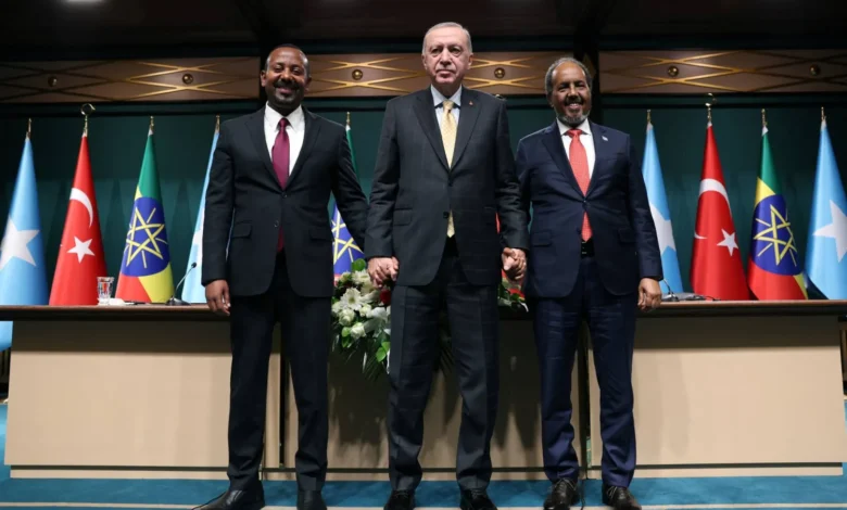 برعاية إردوغان: اتفاق يمهد لتعاون جديد بين مقديشو وأديس أبابا