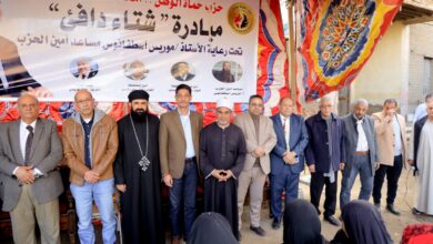 توزيع 200 بطانية ضمن مبادرة "شتاء دافئ" برعاية حزب حماة الوطن بالمنيا 