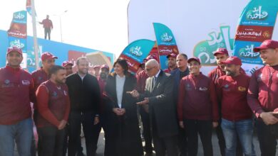 محافظ شمال سيناء يشهد اصطفاف شاحنات التحالف الوطني بالعريش