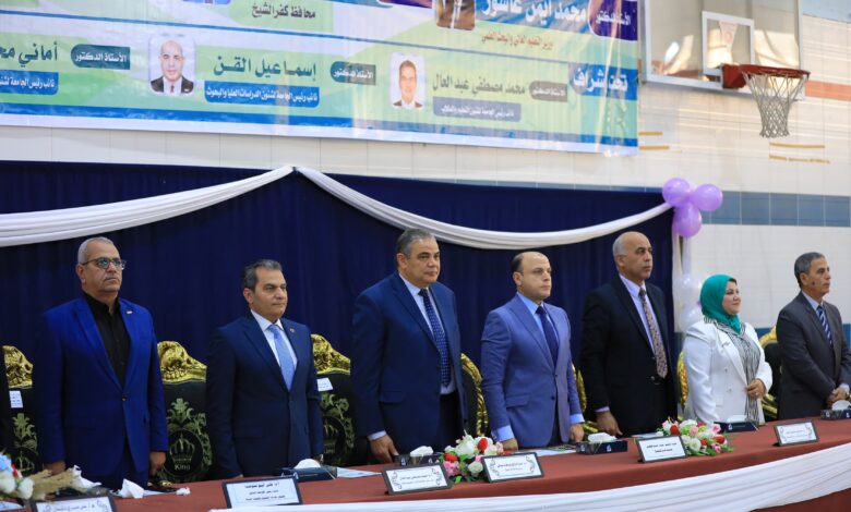  عبد المعطي و دسوقي يدشنان أسبوع البيئة وريادة الأعمال بجامعة كفر الشيخ 