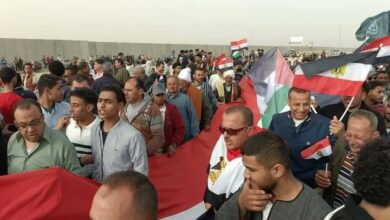 مظاهرات حاشدة في العريش لرفض تهجير الفلسطينيين من غزة