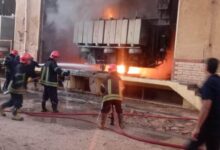 "عصمت" يتفقد موقع حريق محطة محولات كهرباء العاشر