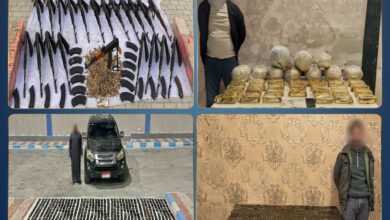 الداخلية :ضبط نصف طن مخدرات و77 سلاح ناري  بثلاث محافظات