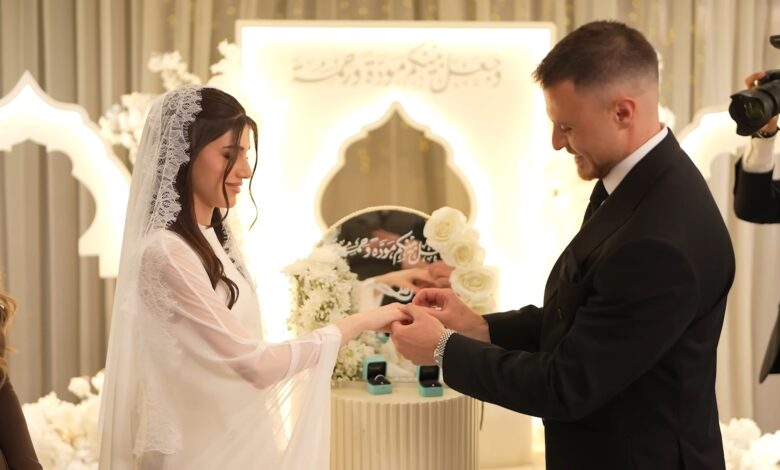 رامي حمدان يوثق كواليس عقد قرانه على سيدرا