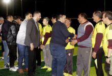 رئيس نادي المنصورة يشهد افتتاح ملعب مركز شباب نقيطة الجديد