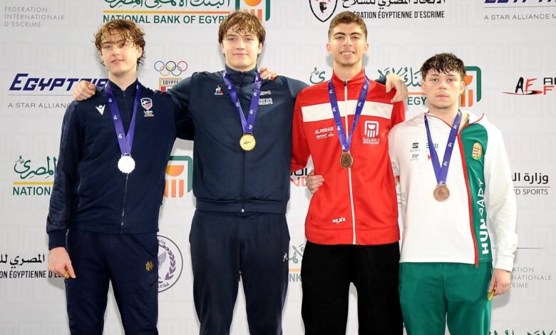 وزير الرياضة يهنئ اتحاد السلاح ببرونزية كأس العالم لسيف المبارزة للناشئين