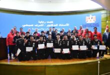 وزير الرياضة يكرم لاعبي المنتخبات القوميةبدورة ألعاب التضامن الإسلامي