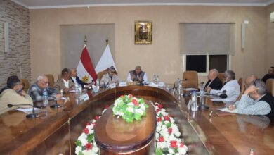 محافظ الوادي الجديد يترأس اجتماع مجلس إدارة "حسن حلمي"