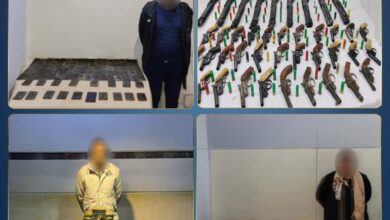 ضبط نصف طن مخدرات وأسلحة نارية بالقيمة 72 مليون جنيه