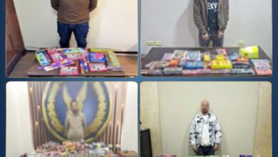حملات موسعة تسفر عن ضبط مليون قطعة ألعاب نارية وتحرير 117 قضية على مستوى الجمهورية