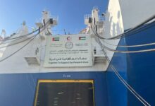 استقبال 7 مصابين فلسطينيين على متن السفينة الإماراتية بميناء العريش