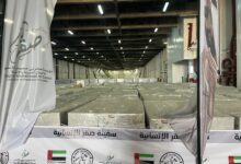 الإمارات تواصل دعم غزة: وصول سفينة «صقر» إلى ميناء العريش