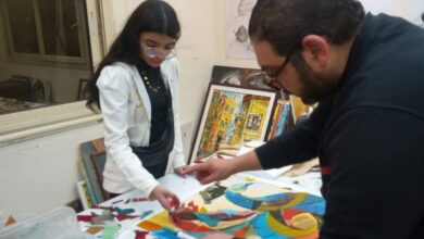 ورشة الزجاج المعشق تواصل فعالياتها بقصر ثقافة الأنفوشي