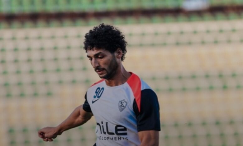 عمرو ناصر يشارك في تدريبات الزمالك