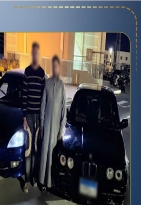 التحفظ على سيارتين وضبط قائديهما بسبب الاستعراض الخطر في شوارع الغردقة