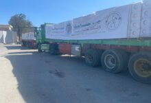 بدعم من وكالة الإمارات للمساعدات الدولية.. قافلة جديدة من جسر حمد الجوي تعبر إلى غزة عبر كرم أبو سالم