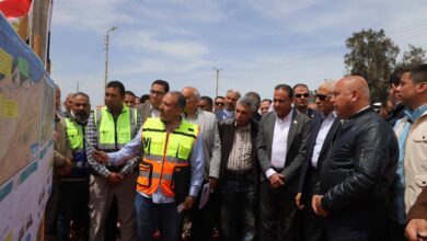جولة تفقدية لوزير النقل ومحافظ شمال سيناء لمتابعة تطوير الطريق الدولي الساحلي