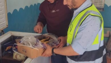  تحرير 45 محضرا وضبط سلع غذائية مجهولة المصدر ومنتهية الصلاحية بالوادي الجديد 