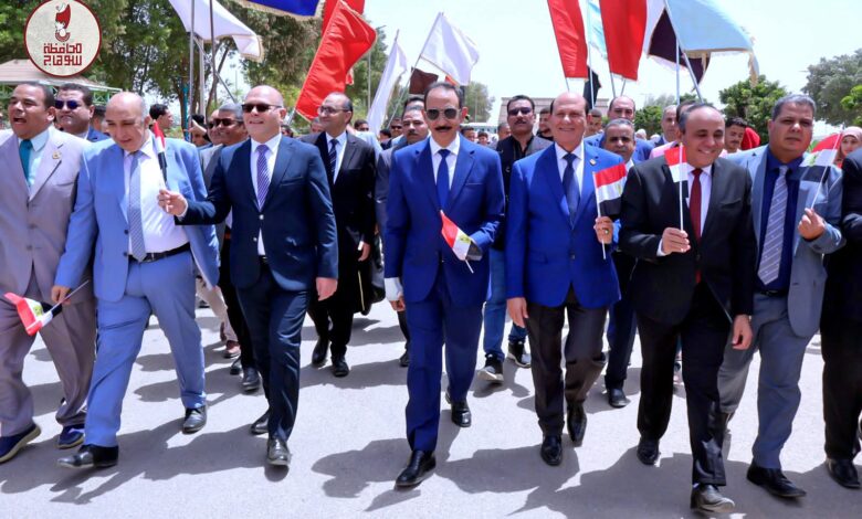 محافظ سوهاج يشهد ندوة عن الأمن القومي بجامعة سوهاج احتفالًا بعيد تحرير سيناء.