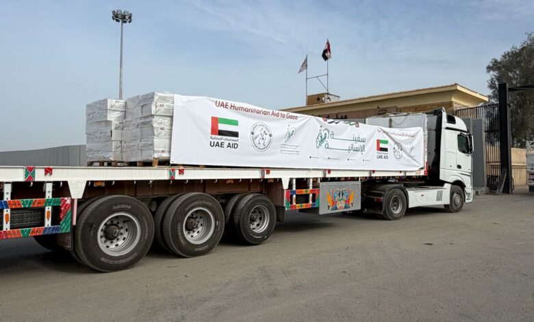 وكالة الإمارات للمساعدات الدولية تقود قافلة دعم طبي جديدة إلى قطاع غزة