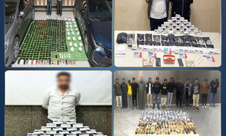 ضبط 720 كيلو مخدرات و72 سلاحا في حملات أمنية مكثفة
