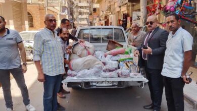 ضبط لحوم فاسدة و200 كيلو توابل مجهولة المصدر خلال حملة رقابية بالمنيا