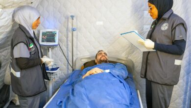 بدعم وكالة الإمارات للمساعدات جراحة معقدة بالمستشفى العائم بالعريش تعيد الأمل لمريض فلسطيني قادم من غزة