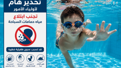 ابتلاع مياه حمامات السباحة