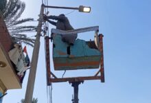 محافظ أسيوط: حملات لصيانة كشافات الإنارة بقرية بني حسين