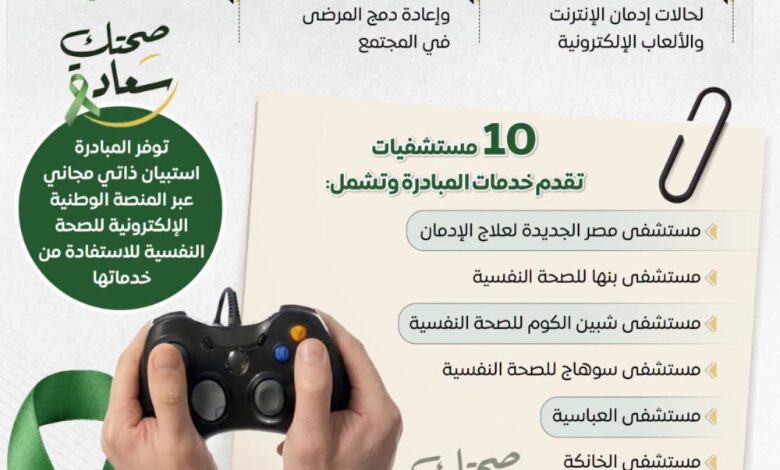 مجلس الوزراء يكشف أبرز ملامح مبادرة "علاج إدمان الألعاب الإلكترونية"