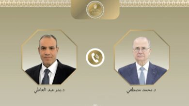 مباحثات بين وزير الخارجية ورئيس الوزراء الفلسطيني لدعم السلطة وبحث تطورات الأوضاع
