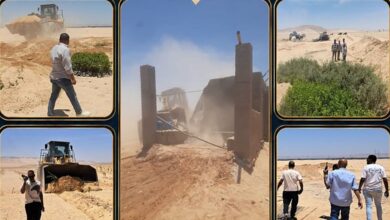 إزالة تعديات على 1120 فدانًا من أراضي الدولة بقنا ضمن الموجة 29