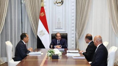 ​الرئيس عبدالفتاح السيسي يجتمع بمدبولي وكجوك في العلمين الجديدة