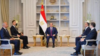 السيسي يستقبل جاريد كوشنر في العلمين بحضور وزير الخارجية ورئيس المخابرات