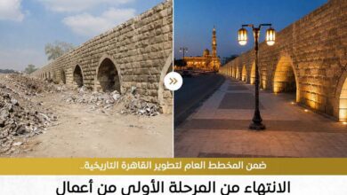 الإنتهاء من المرحلة الأولى من أعمال ترميم سور مجري العيون