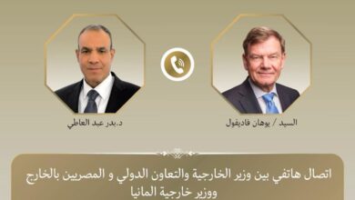 ​وزير الخارجية يناقش مع نظيره الألماني العلاقات الثنائية وقضايا المنطقة