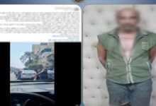 ضبط شخص اعتدى على سيدة وحطم سيارتها بالحجارة في القاهرة.